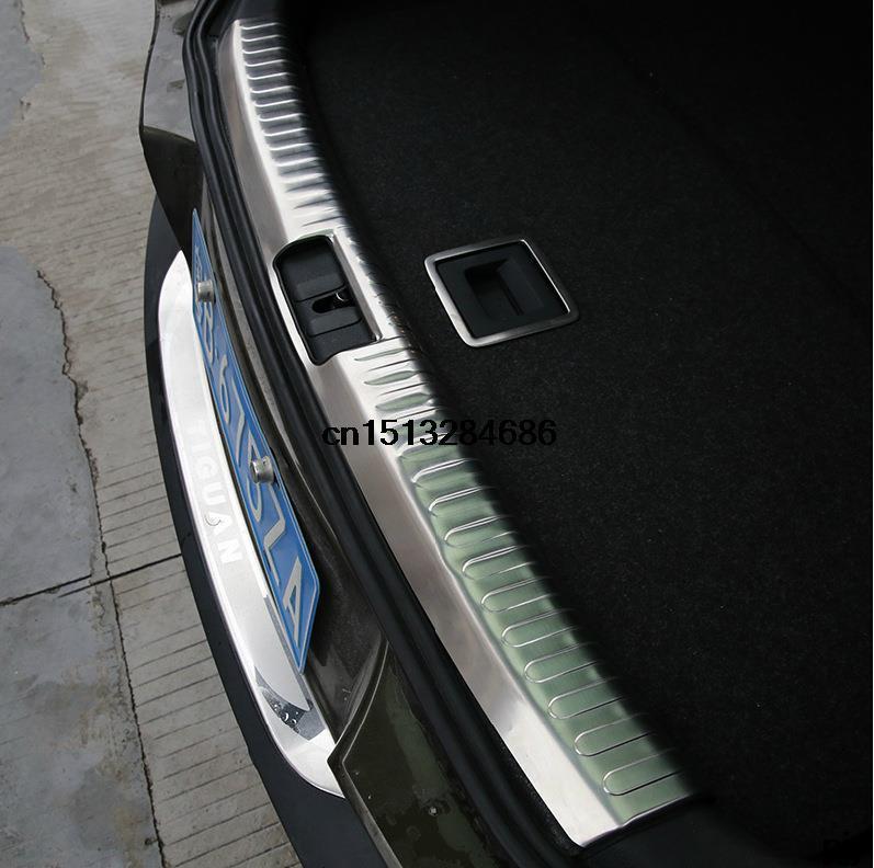 High quality Stainless steel inner outer rear bumper protector sill trunk trim 2pcs for Volkswagen vw