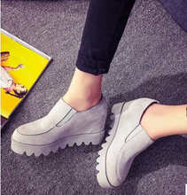 2015 spring female casual platform shoes Increased within Pumps lazy vintage shoes high fashion designer brands TDX361