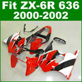 Hot sale Fit for Kawasaki ZX6R fairing kit 2000 2001 2002 ZX 6R 636 00 01