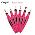 Pen Shape Electric Manicure Drill Machine 6 Nail Art Drill Bits Manicure Pedicure Nail Art Tools