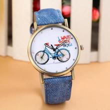 Wacthes 2015 mujeres y hombres reloj de cuarzo encantadores de la bici Leatehr correa reloj deportivo reloj de pulsera para la señora mujeres niños