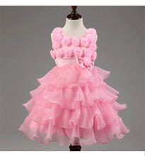 New Flower Girl Dress For Party And Wedding Princess Costume Children Clothing Girls Dresses Summer 2016 Kids Clothes Vestidos