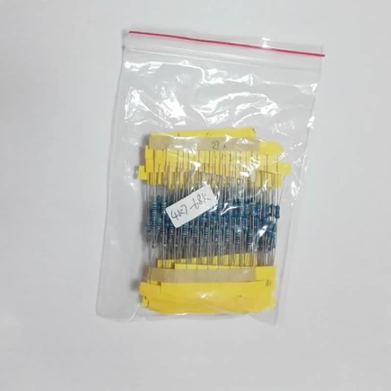 80011 Free Shipping 240 Pcs 1/4W 1% 24 Kinds Each Value Metal Film Resistor Assortment Kit Set pack
