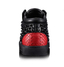 2015 new arrive brand royaums shoes women lambskin casual shoes Black lace up with rivets high