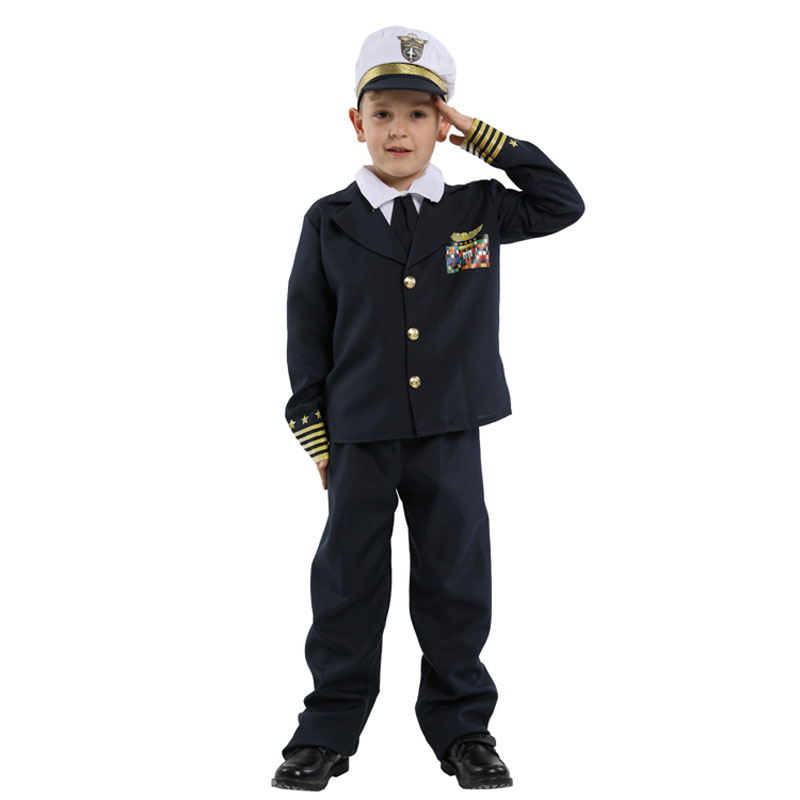 Capitaine Costume Enfants Capitaine Pilote Enfants Costume 