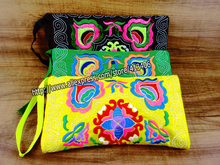 3 pc set of Vintage Hmong Thai Indian Ethnic cosmetic Hobo Hippie makeup holder wallet bag