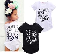 2016 New Kids Baby Girls Summer Fashion Cotton Short sleeve T-shirt Tops Clothes