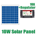 10W Solar Panels 10A 12V 24V Solar Controller 18V 10watt Solar PV cell panels module charger