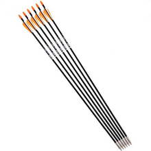 Hot 6pcs lot Fiberglass Arrow with Orange Plastic Feather for Recurve Bow Long Bow Arrow Hunting