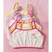 10 pcs / lot 100% Cotton Girls Bra No Steel Children Underwear Gallut Bras for Students Growth Period Bra Underwear Girl Student
