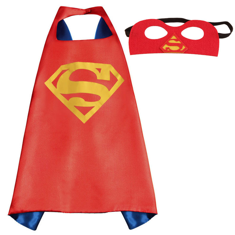 70cm 70cm super hero cape Costume black cape Superman Spiderman superhero capes for kid Birthday Party