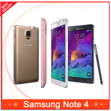 100% Original Samsung Galaxy Note 4 Mobile phone 16MP Camera 3GB RAM 32GB ROM 3G/4G 5.7” Refurbished Unlocked Phone EMS/DHL