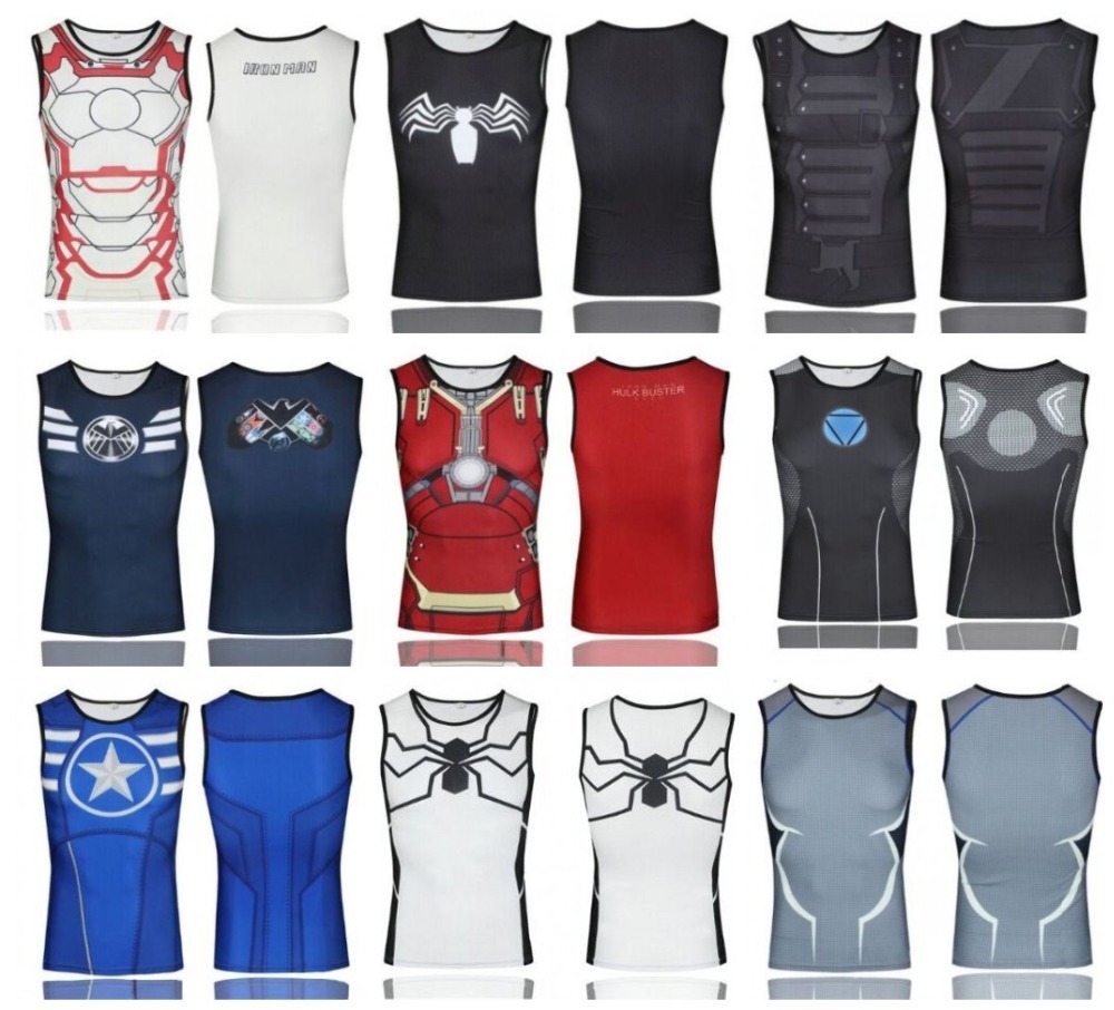 Solid summer Lycra men sport vest gym fitness sleeveless shirt bodybuilding stringer tank tops clothing male