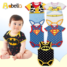 High Quality Newborn cotton baby rompers baby costume baby boy clothing Cartoon Short sleeves similar carters