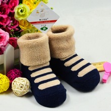 Winter wear Baby socks newborn floor socks kids cotton socks 40 wool boy and girl children