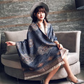 Retro Geometry Shawl Scarf Thick Winter Imitation Cashmere Bohemia Wind Students Long Paragraph Warm Collar Women