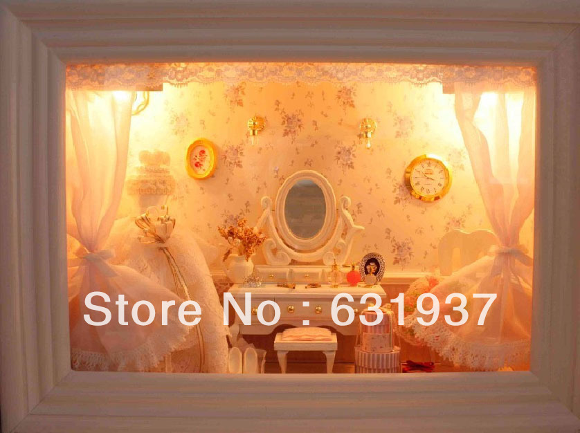 Diy Doll house We get married dollhouse wedding gift Wooden model Creative toys