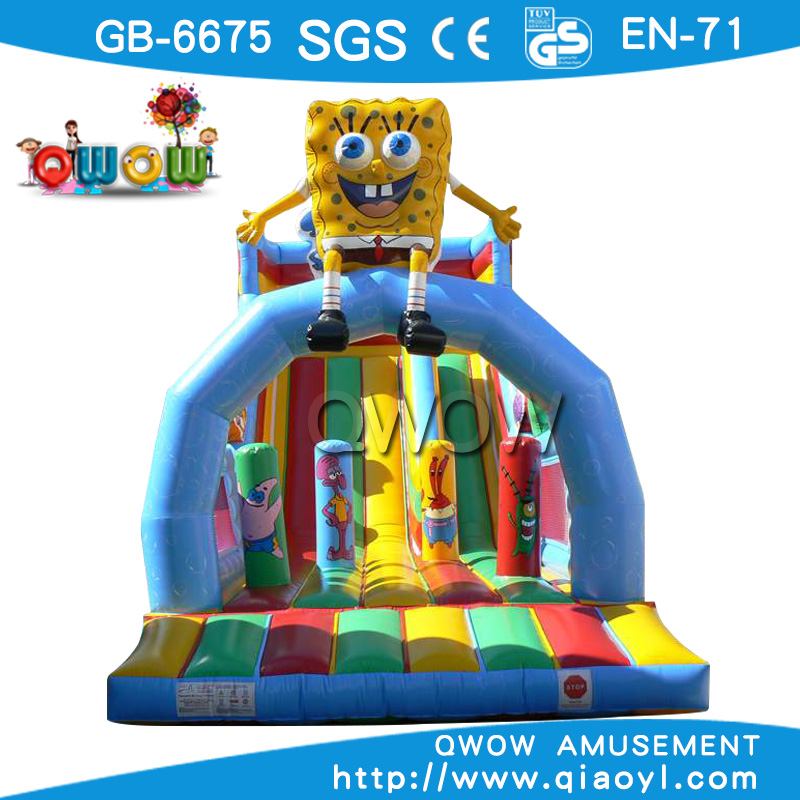 New Arrival popular SpongeBob inflatable bouncer and slide combo
