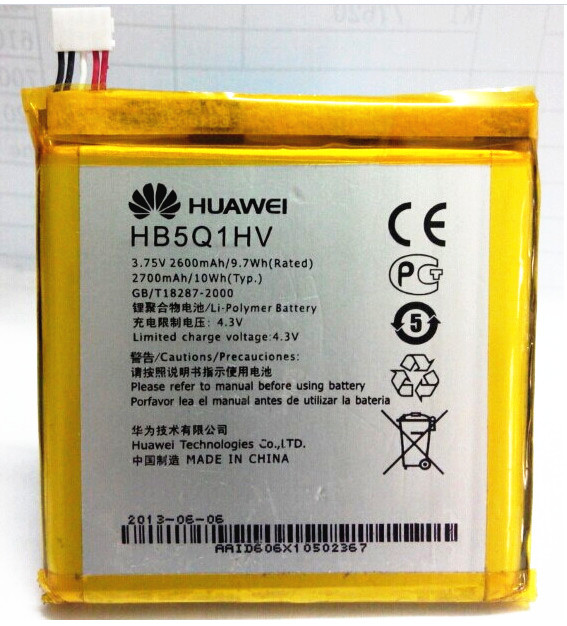 +   100%  2600  HB5Q1HV   Huawei Ascend P1 XL ( U9200E ) T9510E U9200S U9510E  Batterij