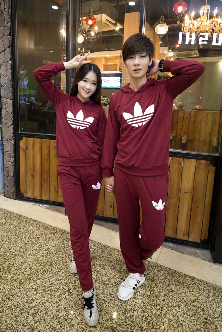 red jogging suits