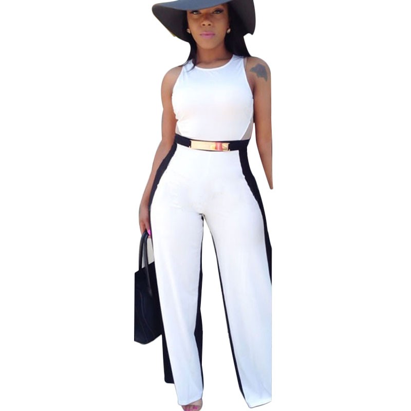 Black-White-Jumpsuit-with-Belt-LC60303-1