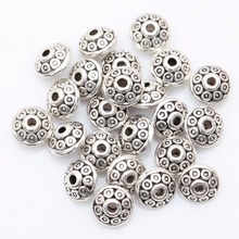 100pcs Factory Price Antique Metal Silver Spacer Beads Gold Cone pattern 6mm for Jewelry Making