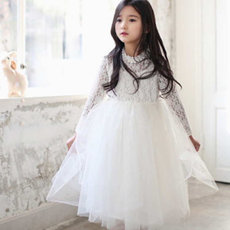 White long sleeve dress toddler | Dressing room blog