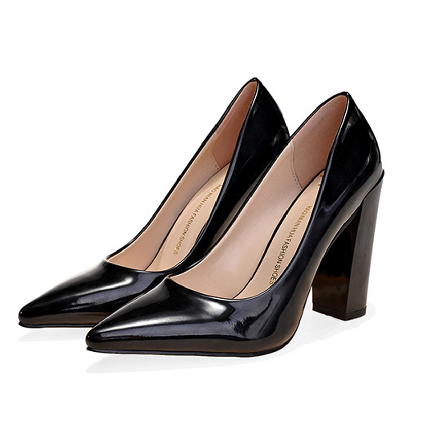 Фотография Fashion women shoes thick heel high heel shoes chaussure femme zapatos mujer sapato feminino sapatos de salto alto 43