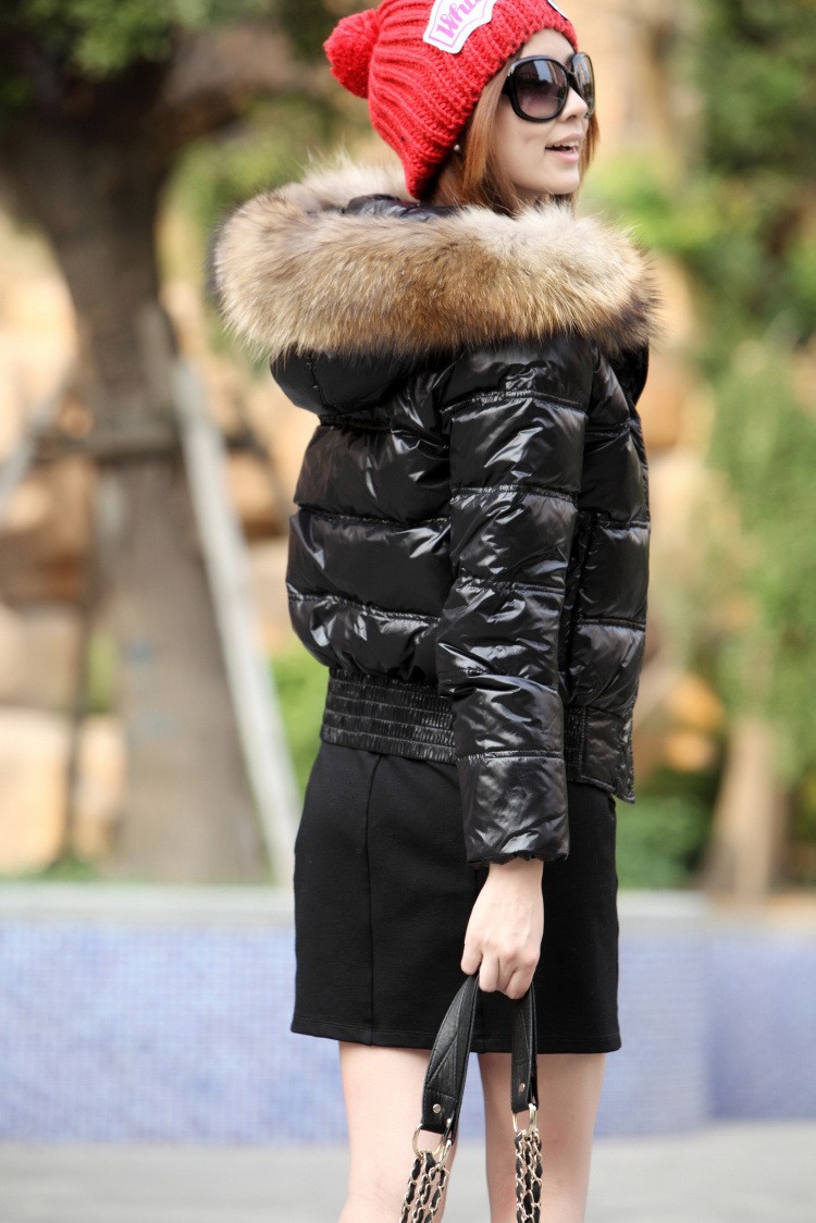 Women Winter Coat 2014 New Brand Fashion Down Jacket Faux Fur Collar Hooded Short Women Jacket Casual Solid Slim Fit Plus Size (8)