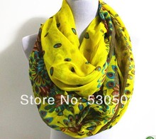 Yellow Aztec Pattern infinity Scarf Black Floral Scarf Rain Drops Scarf