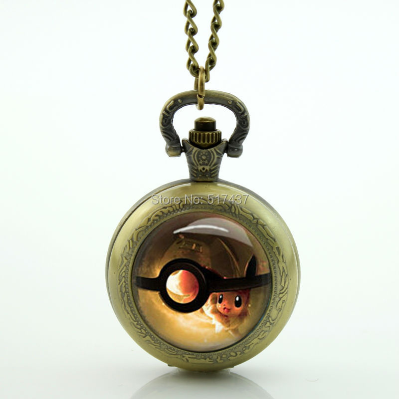 WT-00295 Pokemon pocket watch necklace