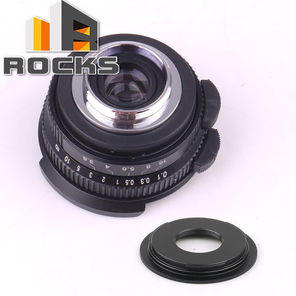 8mm F3.8 Fish eye CC TV Lens For C Mount Camera + C to Micro M4/3 / NEX / N1 / Pentax Q /Fuji / M M2 Adapter For Olympus Camera