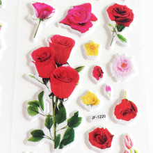 10pcs Kids Cartoon Bubble Stickers Diary With Flower Phone Notebook Stickers for Children Classic Learning Toys For Girls 590