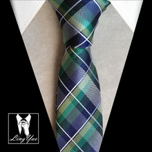 Classic plaids ties Green chequer lattices gravata