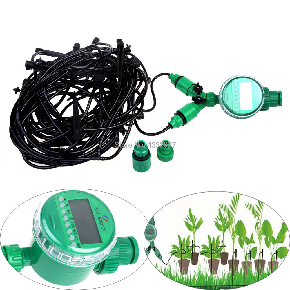 Free shipping Free shipping LCD Automatic 20m Hose Flower Garden Irrigation Watering Timer System New   SGG#