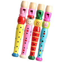 Wooden Plastic Kid Piccolo Flute Musical Instrument Early Education Toy NVP