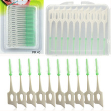 Lowest Price 40PCS Pack Elastic massage the gums between the teeth brushing teeth brushing seam soft