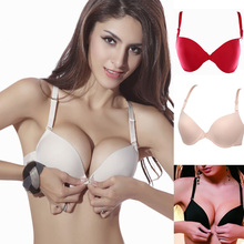 New Fashion Size Brassiere C Cup Front Closure Sexy Seamless Adjustable push up Bras Women Cotton