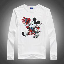 2016 New Spring Autumn Children Tees Fashion Mickey Cartoon Mouse Boys Long Sleeve T shirt Kids
