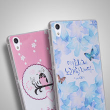 Free shipping for Huawei Ascend P7 fashion cartoon cute design 5 inch cell phone accessories