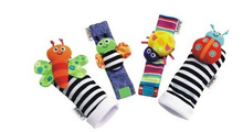 Lovely Cotton Baby Kids Rattle Toy Socks Animal Cute Baby Socks Garden Bug Wrist Rattle Foot