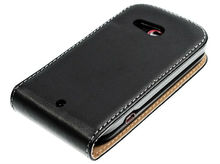 Flip Leather Case For HTC Desire C black color pouches Cover mobile phone accessories phone cases