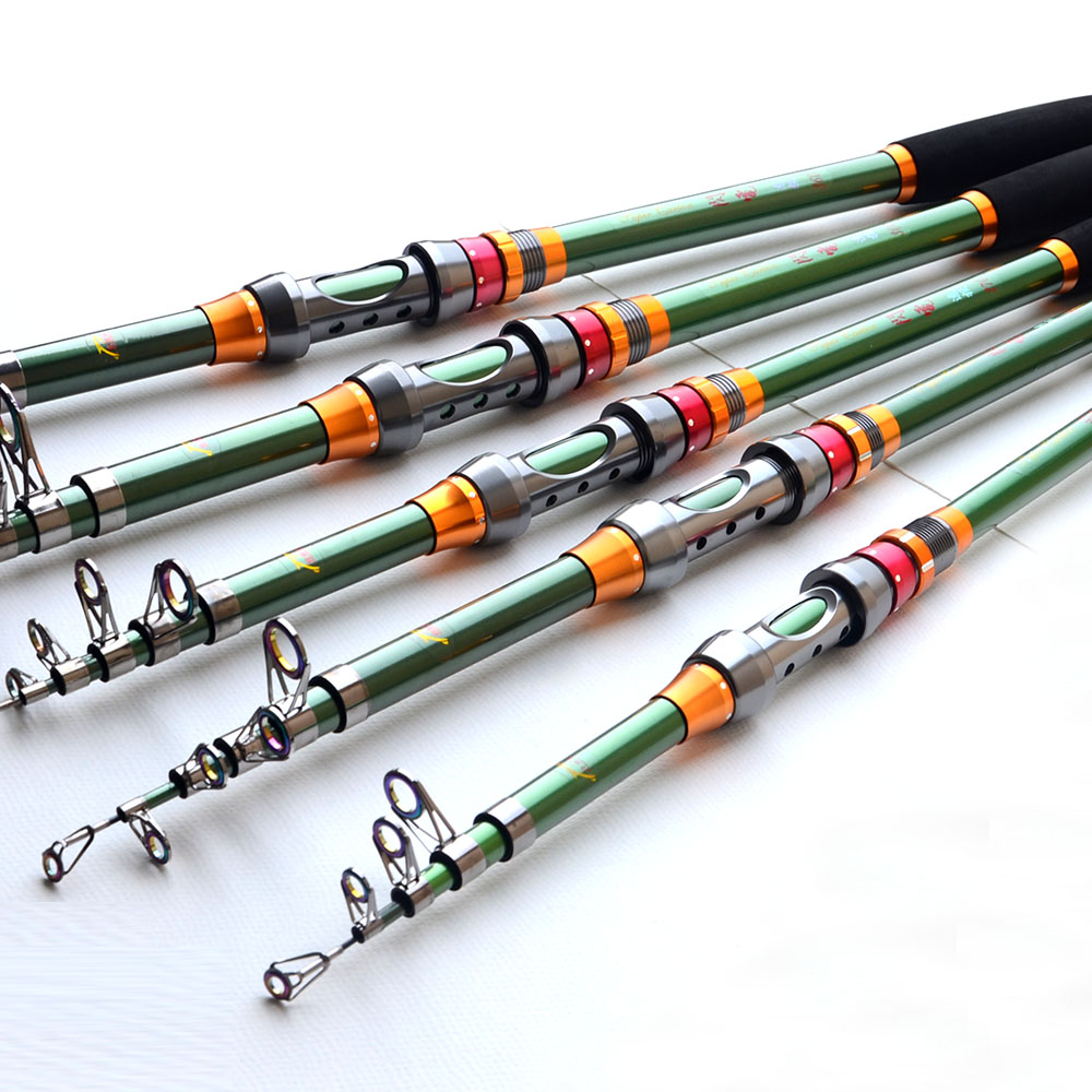 High Carbon Saltwater Rod Superhard Telescopic Fishing Rod Carbon 2.1-3.6M Surf Fishing Rod Casting Fishing Pole