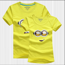 Minions Couple T Shirt Lovers Clothes Women’s Men’s Cute Cartoon Short Sleeve Cotton T-Shirt Matching Couple Outfits Plus Size