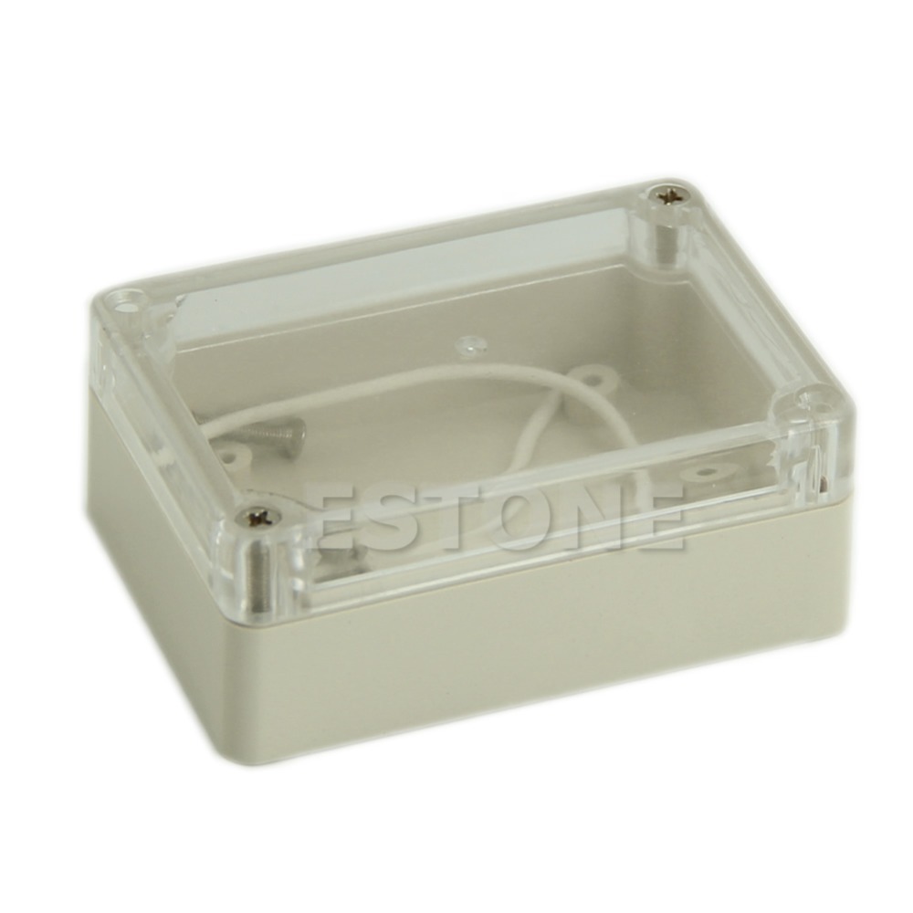 J34 Free Shipping 85x58x33mm Waterproof Clear Cover Plastic Electronic Project Box Enclosure CASE