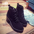 2016 Autumn Winter New Ankle Boots Platform Shoes Martin Boot High Heels Chunky Heel Sexy Short