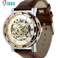 Excellent Quality OTOKY Retro Vintage Stainless Steel Skeleton Mechanical Watch for Man Gold Mechanical Wrist Watches