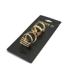 2015 Latest Fashion Punk Gold Plated Stackable Midi Ring Sets For Women Ensemble bijoux Wholesale 6pcs