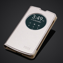 New Back Battery Cover For LG G2 Lite / L Fino D295 D290N Luxury Quick Circle Clear View Window Flip Leather Case