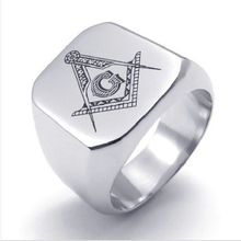 Fashion New Mason Men s Rings Jewelry Freemasonry Free Masonic Stainless Steel Finger Ring for men